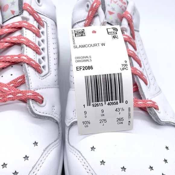 Adidas White Gray SlamCourt Original Sneakers - Picture 11 of 11